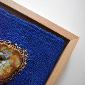 Tableau d'art textile multimatières Cœur de l'océan – Image 3