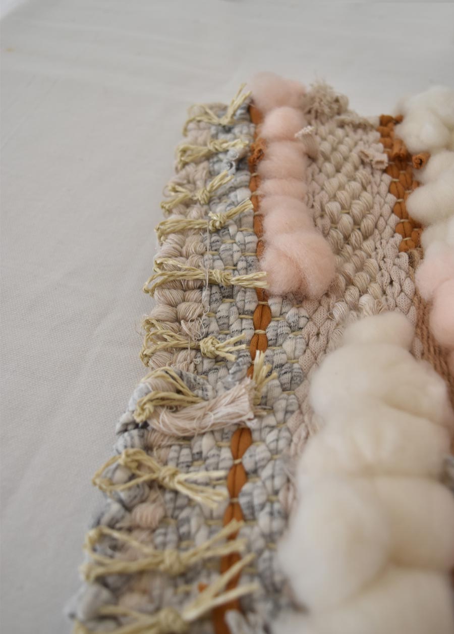 Tissage mural gris et rose – Image 6